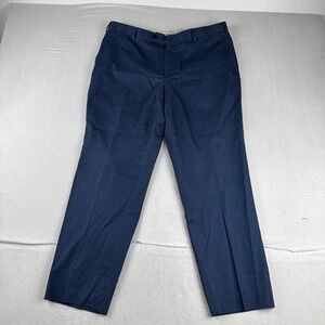 Isaia Napoli Mens Blue Chino Pants fits 35*28 cotton Preppy Quiet Luxury office